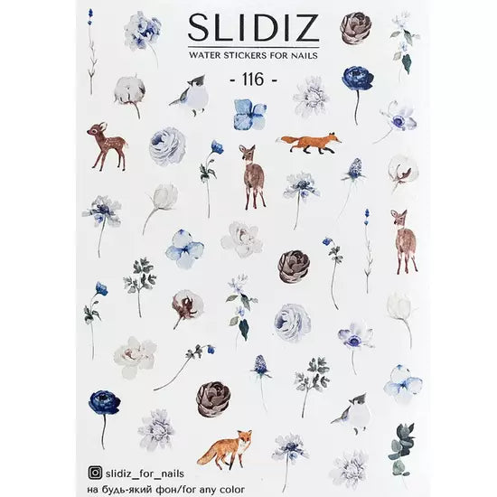 Slider-design SLIDIZ 116 sticker on any background, with a white background