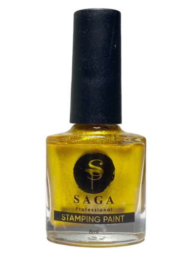 Lacquer paint for stamping SAGA Professional 11 gold 8 ml