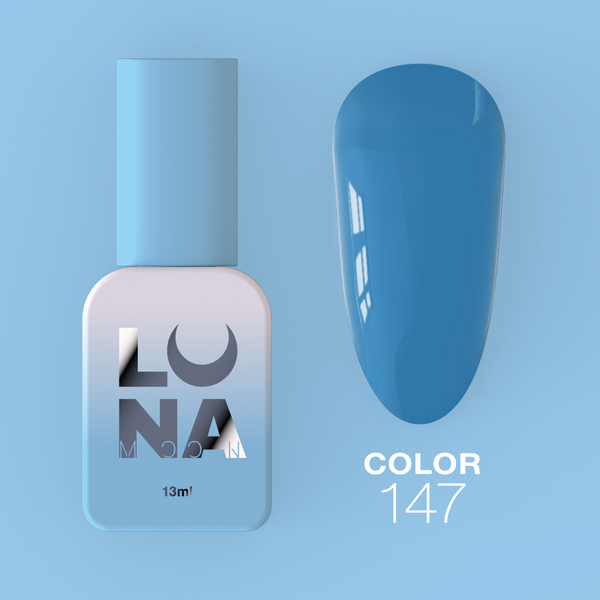 Gel polish LunaMoon Color No. 147 light blue, 13 ml