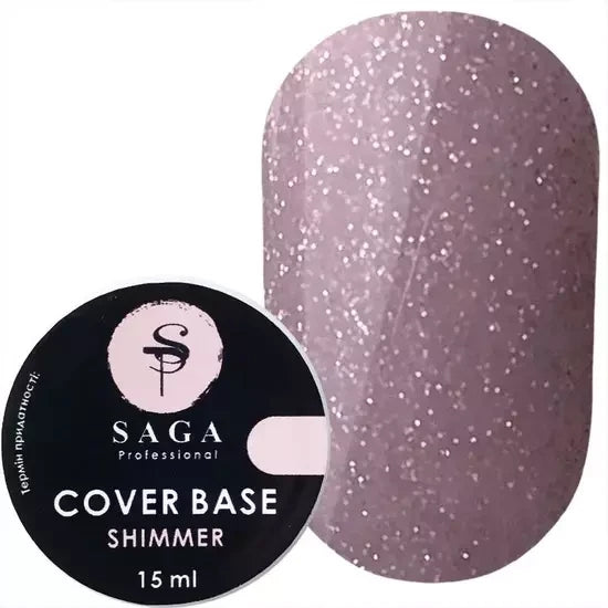 Base with shimmer Saga Professional Shimmer #8 dusty rose, 15 ml