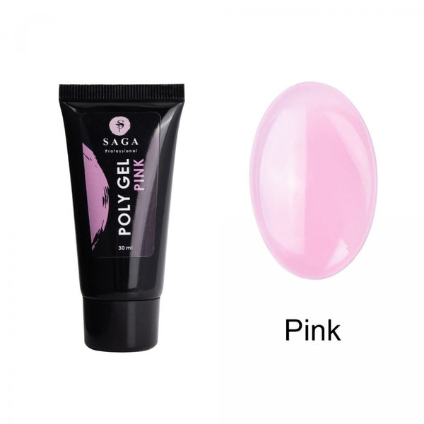 Polygel Saga Professional Pink, 30 мл (банка)