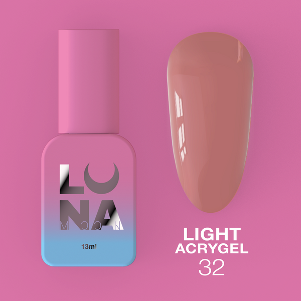 Рідкий гель LunaMoon Light Acrygel №32 темне тіло, 13 мл