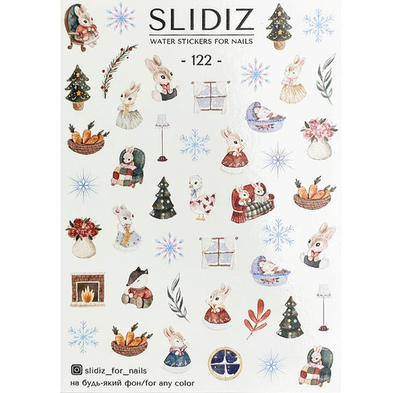 Autocollant SLIDIZ 122 au design slider sur n'importe quel fond, avec un fond blanc