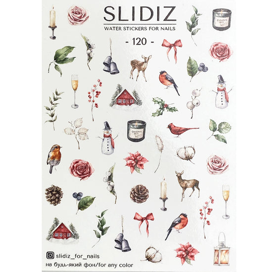 Autocollant SLIDIZ 120 au design slider sur n'importe quel fond, avec un fond blanc