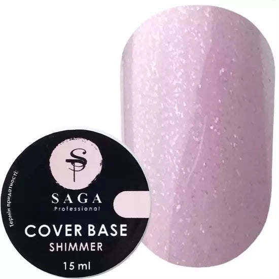 Base with shimmer Saga Professional Shimmer #10 lilac pink, 15 ml