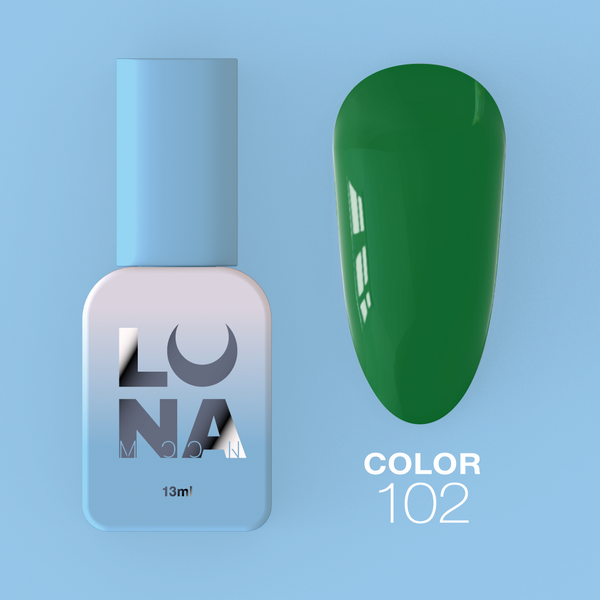 Гель-лак LunaMoon Color №102 зелений 13мл