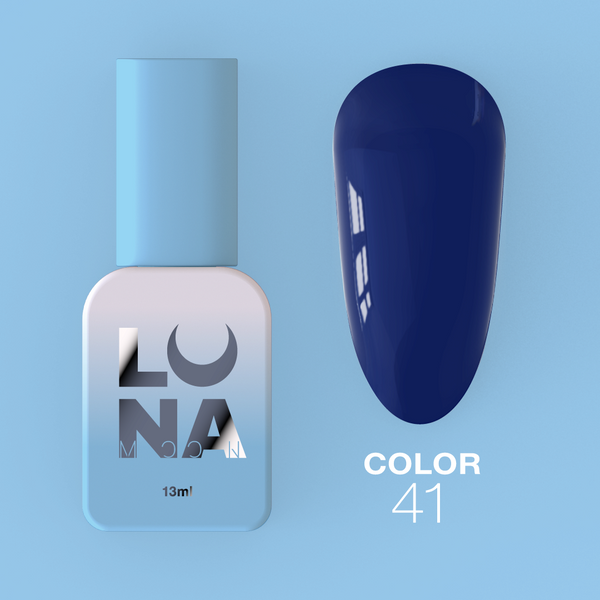 Vernis Gel LunaMoon couleur n° 41 bleu foncé froid, 13 ml