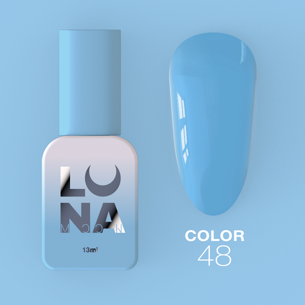 Гель-лак LunaMoon Color № 48 світло-блакитний, 13 мл