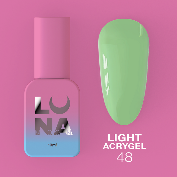 Рідкий гель LunaMoon Light Acrygel № 48 молочно-зелений, 13 мл