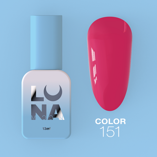 Gel polish LunaMoon Color No. 151 pink-red, 13 ml