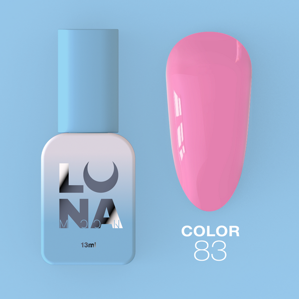 Gel polish LunaMoon Color No. 83 acid pink, 13 ml