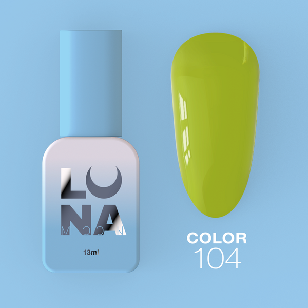 Gel polish LunaMoon Color No. 104 light green, 13 ml