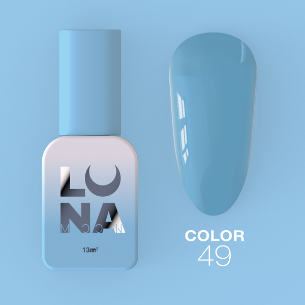 Gel polish LunaMoon Color No. 49 blue, 13 ml