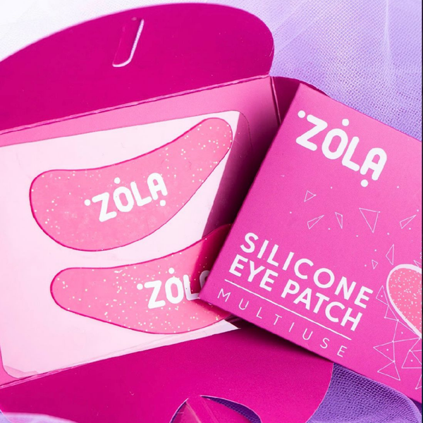 Silicone eye patches ZOLA reusable hypoallergenic, raspberry 1 pair