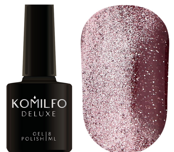 KOMILFO FAIRYTALE CAT EYE GEL POLISH 003 (THÉ ROSE, MAGNÉTIQUE, RÉFLÉCHISSANT), 8 ML