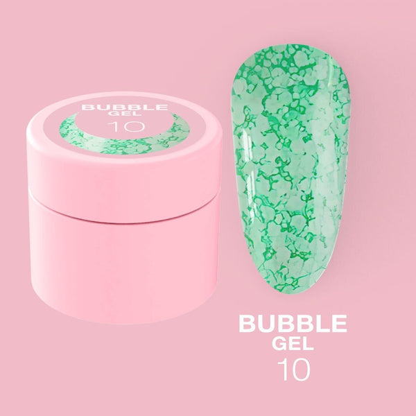 Гліттерний гель LunaMoon Bubble Gel №10 для дизайну, 5 мл