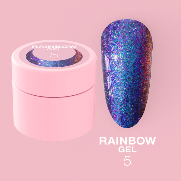 Гель-хамелеон LunaMoon для нігтів Rainbow Gel №5, 5 мл