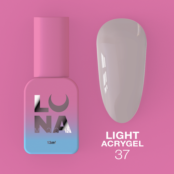 Рідкий гель LunaMoon Light Acrygel №37 сірий, 13 мл