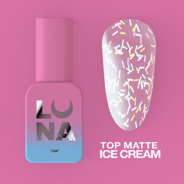 Топ матовий LunaMoon / Top Matt Ice Cream, 13 мл