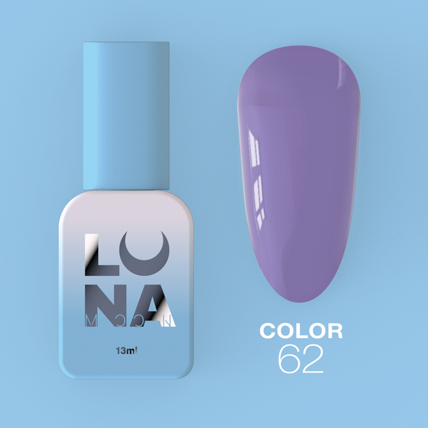 Gel polish LunaMoon Color No. 62 light blue, 13 ml