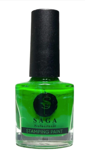 Lacquer paint for stamping SAGA Professional 7 green 8 ml