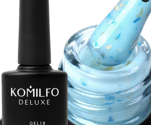 KOMILFO POTAL BASE P010 (BLEU AVEC POTALL BLEU ET OR), 8 ML