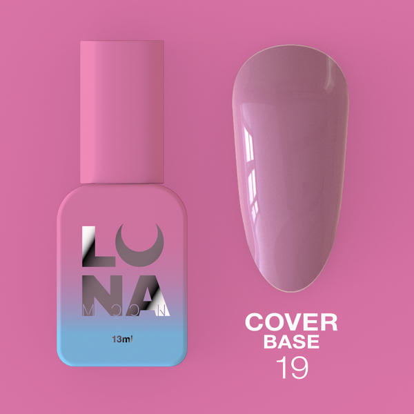 Base classique LunaMoon Cover Base n° 19, 13 ml