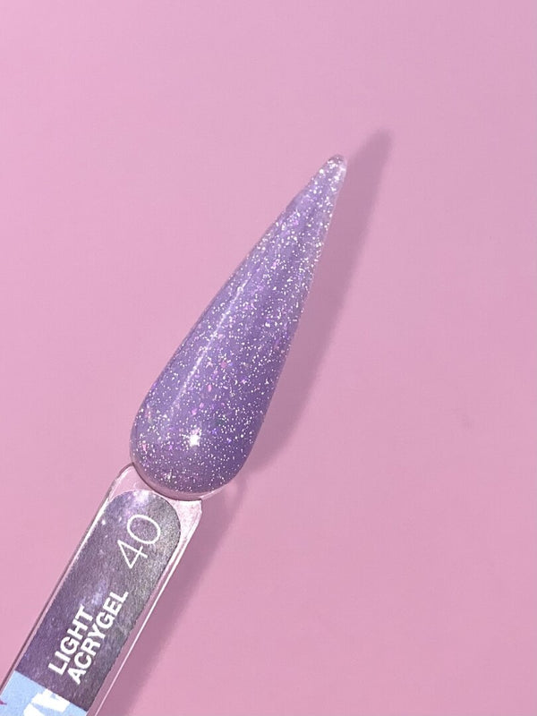 Gel liquide LunaMoon Light Acrygel n° 40 violet réfléchissant, 13 ml