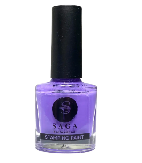 Lacquer paint for stamping SAGA Professional 4 lilac 8 ml