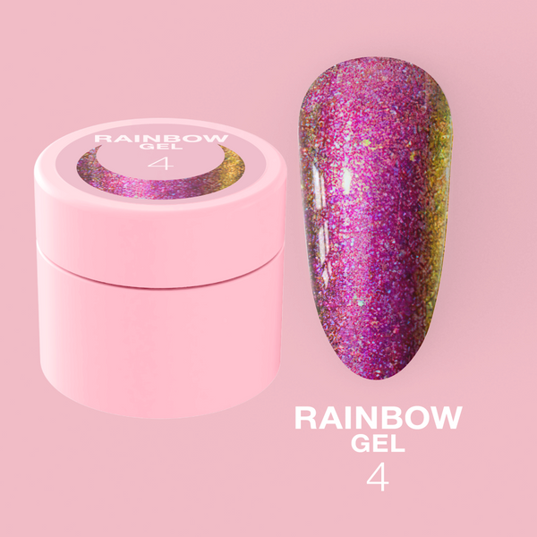 Gel caméléon LunaMoon pour ongles Rainbow Gel n° 4, 5 ml