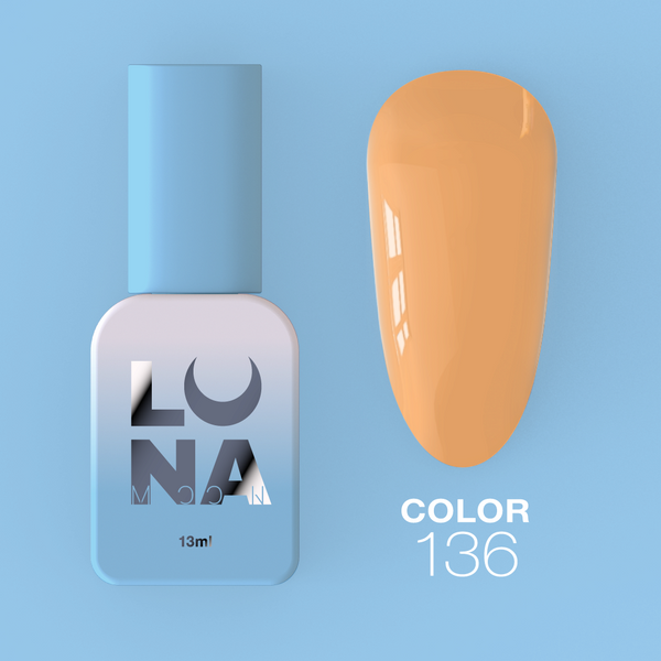 Гель-лак LunaMoon Color № 136 персиковий, 13 мл