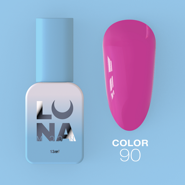 Gel polish LunaMoon Color No. 90 bright pink, 13 ml