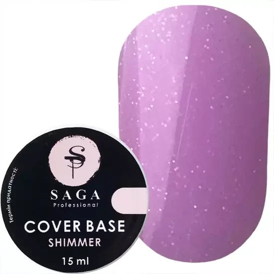 Base with shimmer Saga Professional Shimmer No. 3 light purple, 15 ml