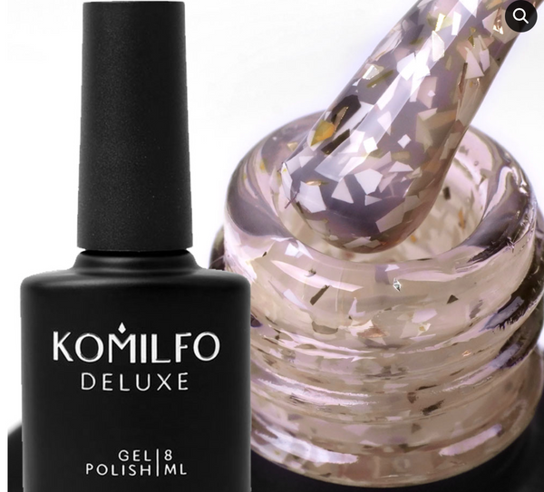 KOMILFO GLASSY BASE GB002 (BEIGE WITH LAYERS), 8 ML