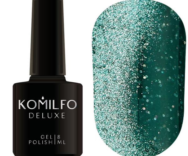 KOMILFO FAIRYTALE CAT EYE GEL POLISH 006 (GENTLE GREEN, MAGNETIC, REFLECTIVE), 8 ML ( gel polish )