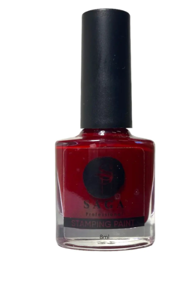 Lacquer paint for stamping SAGA Professional 3 red 8 ml