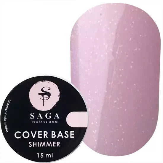 Base with shimmer Saga Professional Shimmer #7 white-lilac, 15 ml