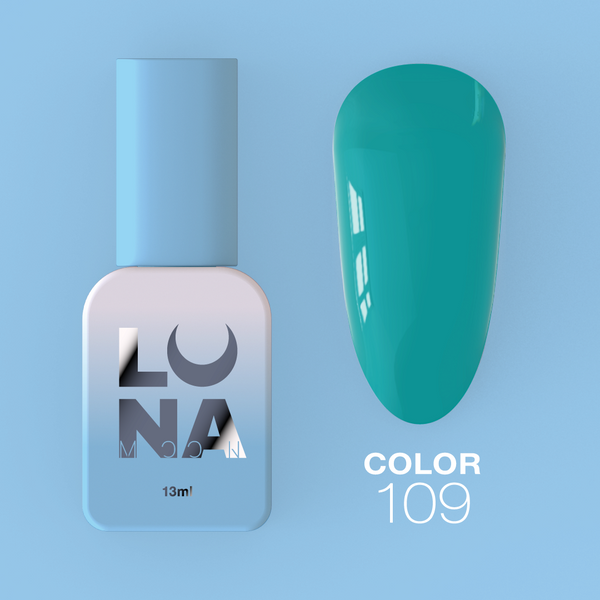 Vernis Gel LunaMoon couleur n° 109 turquoise, 13 ml