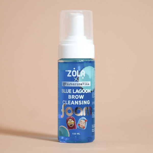 Пінка для брів ZOLA pink, очищаюча, Blue Lagoon Brow Cleansing 150 мл