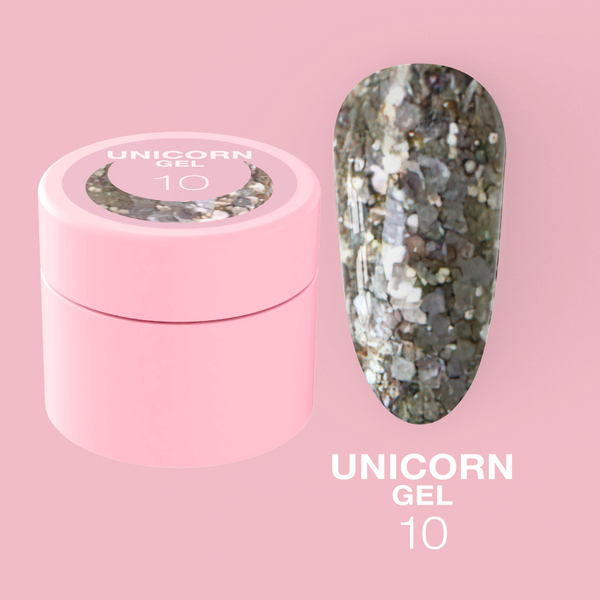 Гліттерний гель LunaMoon Unicorn Glitter Gel №10, 5 мл