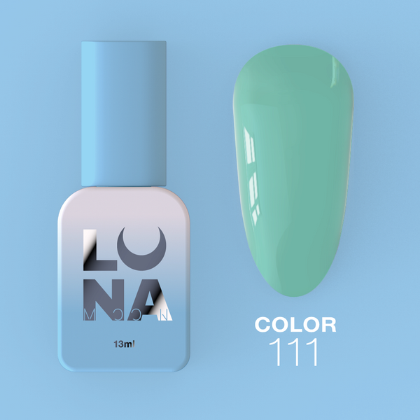 Gel polish LunaMoon Color No. 111 turquoise-green, 13 ml