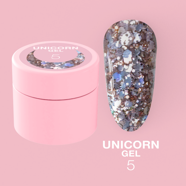 Гліттерний гель LunaMoon Unicorn Glitter Gel № 5, 5 мл