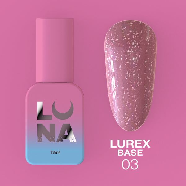 Camouflage reflective base LunaMoon Lurex Base No. 3, 13 ml ( nail base )