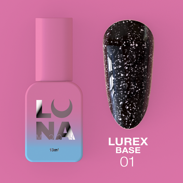 Camouflage reflective base LunaMoon Lurex Base No. 1, 13 ml (nail base )