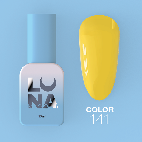 Gel polish LunaMoon Color No. 141 muted yellow, 13 ml