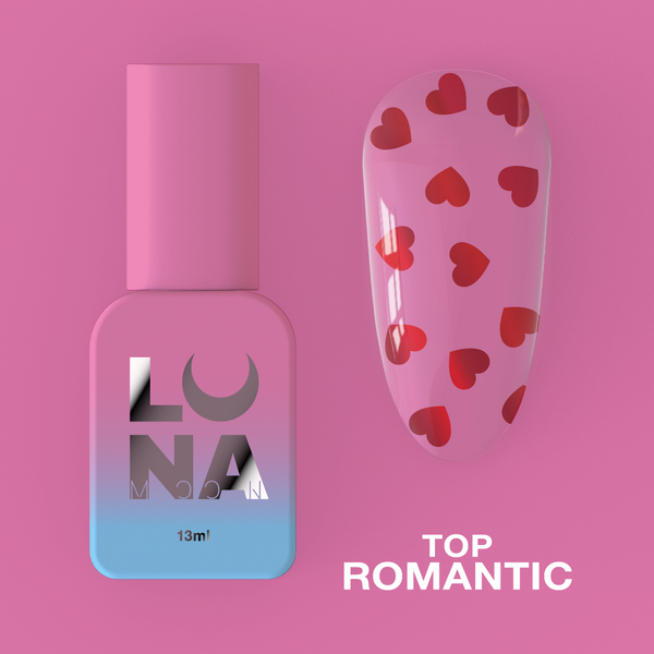 Топ LunaMoon Romantic, 13 мл (топ для нігтів)