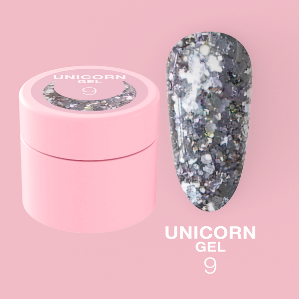 Гліттерний гель LunaMoon Unicorn Glitter Gel №9, 5 мл