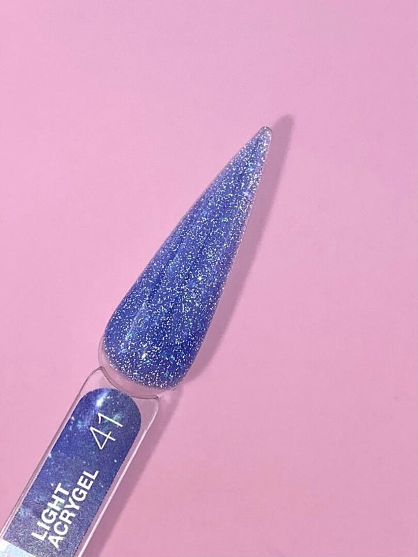 Gel liquide LunaMoon Light Acrygel n° 41 bleu réfléchissant, 13 ml