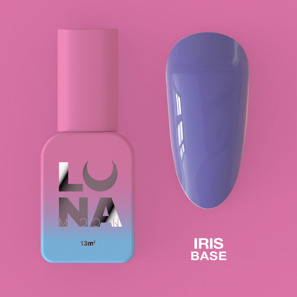 Camouflage Base for nails LunaMoon Base Iris in purple shade, 13 ml