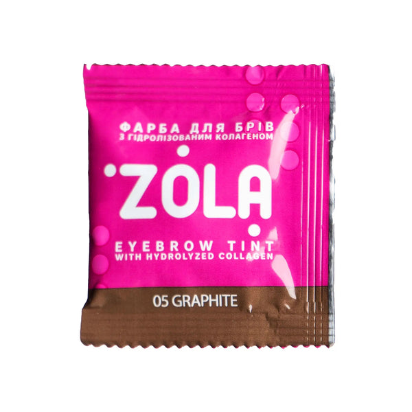 ZOLA eyebrow tint with collagen in sachet Eyebrow Tint With Collagen 05 Graphite 5ml